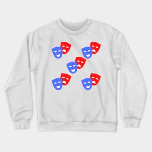 Theatre Masks Perfect Theatre Gift Pattern Crewneck Sweatshirt